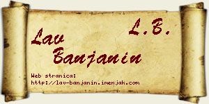 Lav Banjanin vizit kartica